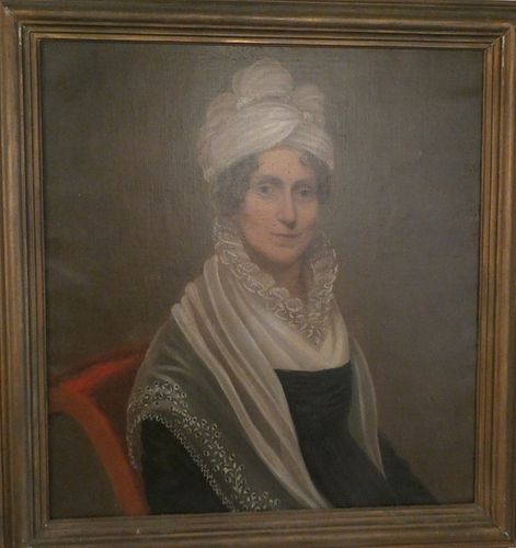 CA 1840 OIL PORTRAIT OF ABBY
