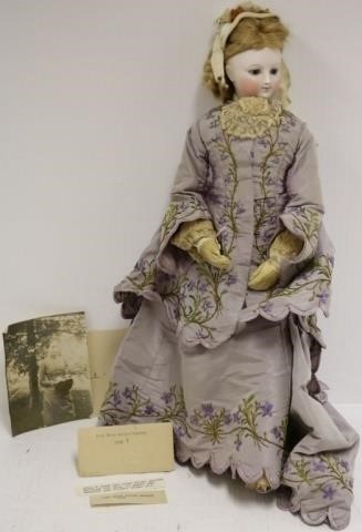CA 1880 FRENCH BISQUE HEAD DOLL,