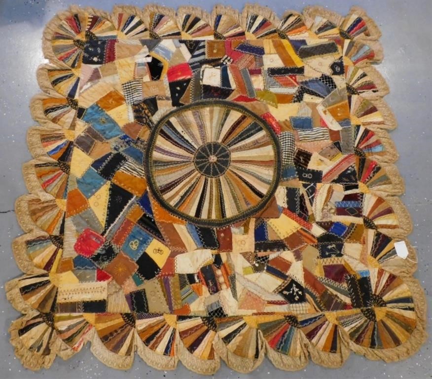 CA. 1880S HAND SEWN AND EMBROIDERED
