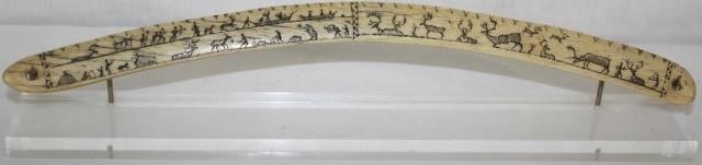 CA. 1890 INUIT SCRIMSHAWED