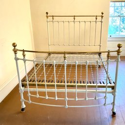 Ca 1890 white painted iron, full