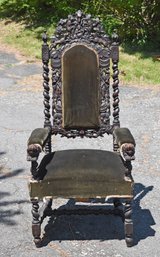 Ca. 1890’s expertly carved walnut