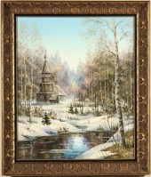 C.A. KUZNETSOFF OIL ON CANVASC