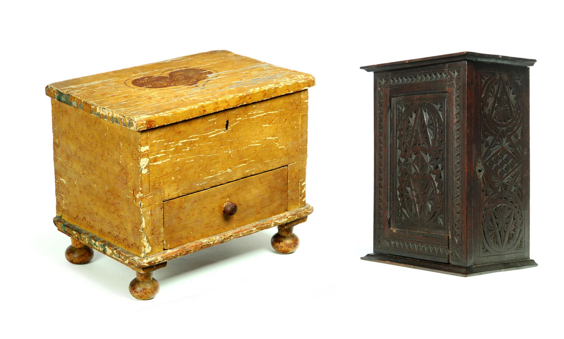 CABINET AND DECORATED BLANKET