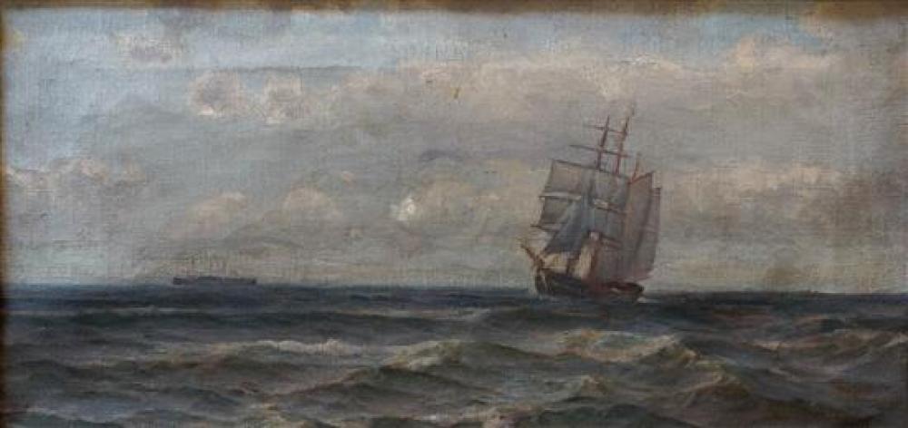 CABINS IN A LANDSCAPE AND SHIPS
