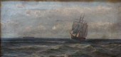 CABINS IN A LANDSCAPE AND SHIP
