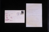 CACHET LETTER FROM THE USS HOR