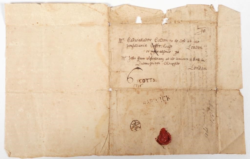 CADWALLADER COLDEN, 1715