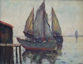 CAGGIANO. Oil on Artist's Boar