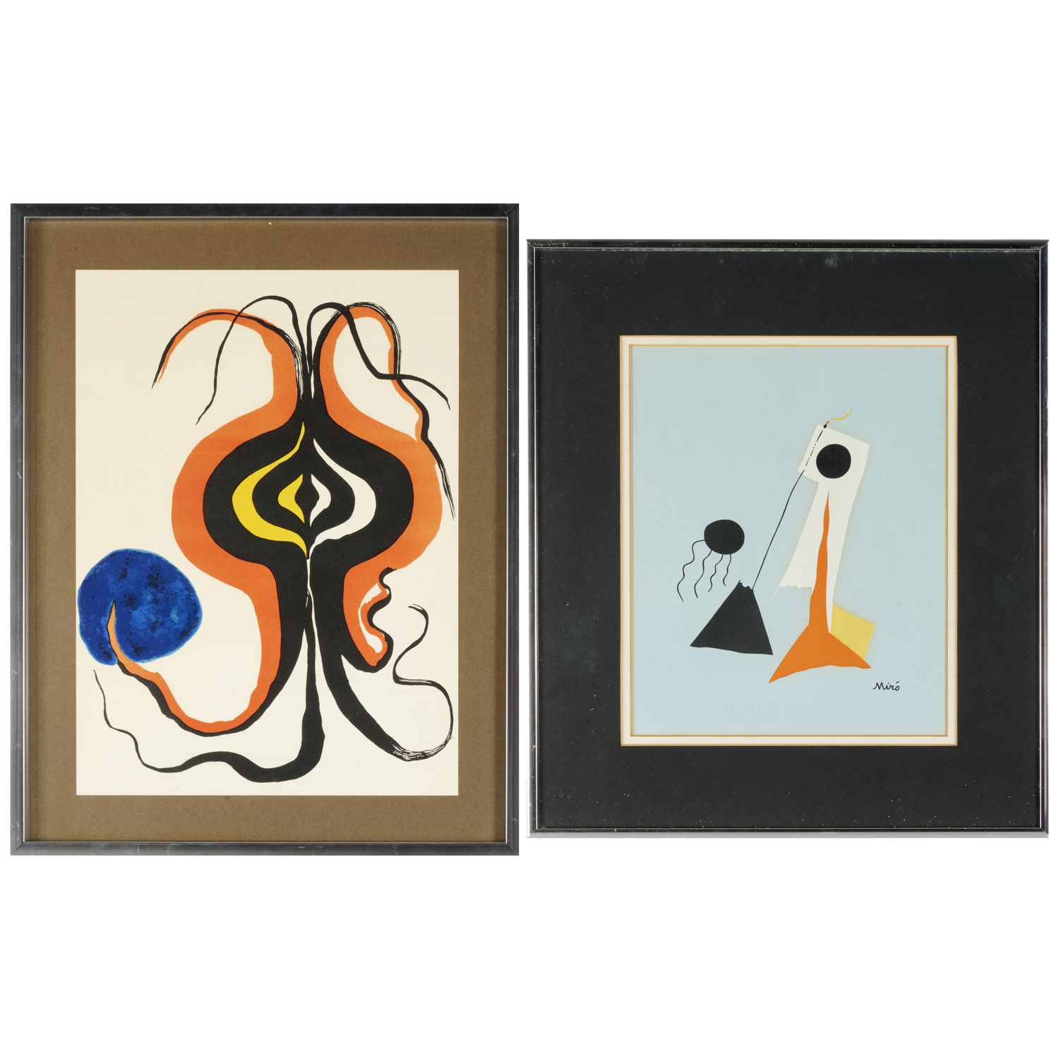 CALDER & MIRO, (2) LITHOGRAPHS