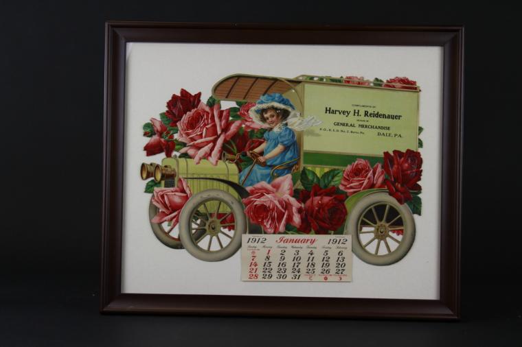 CALENDAR WITH DELIVERY MAN A rare