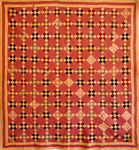 CALICO 9-PATCH IN A SQUARE