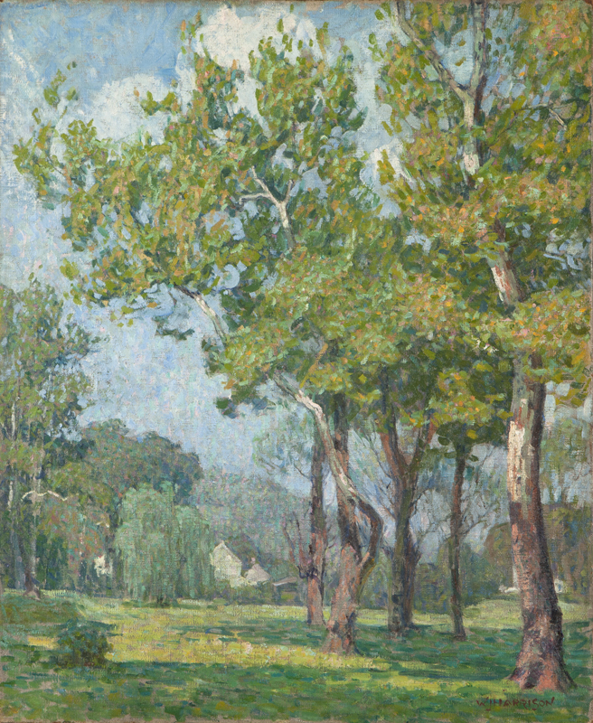 California landscape with cottage