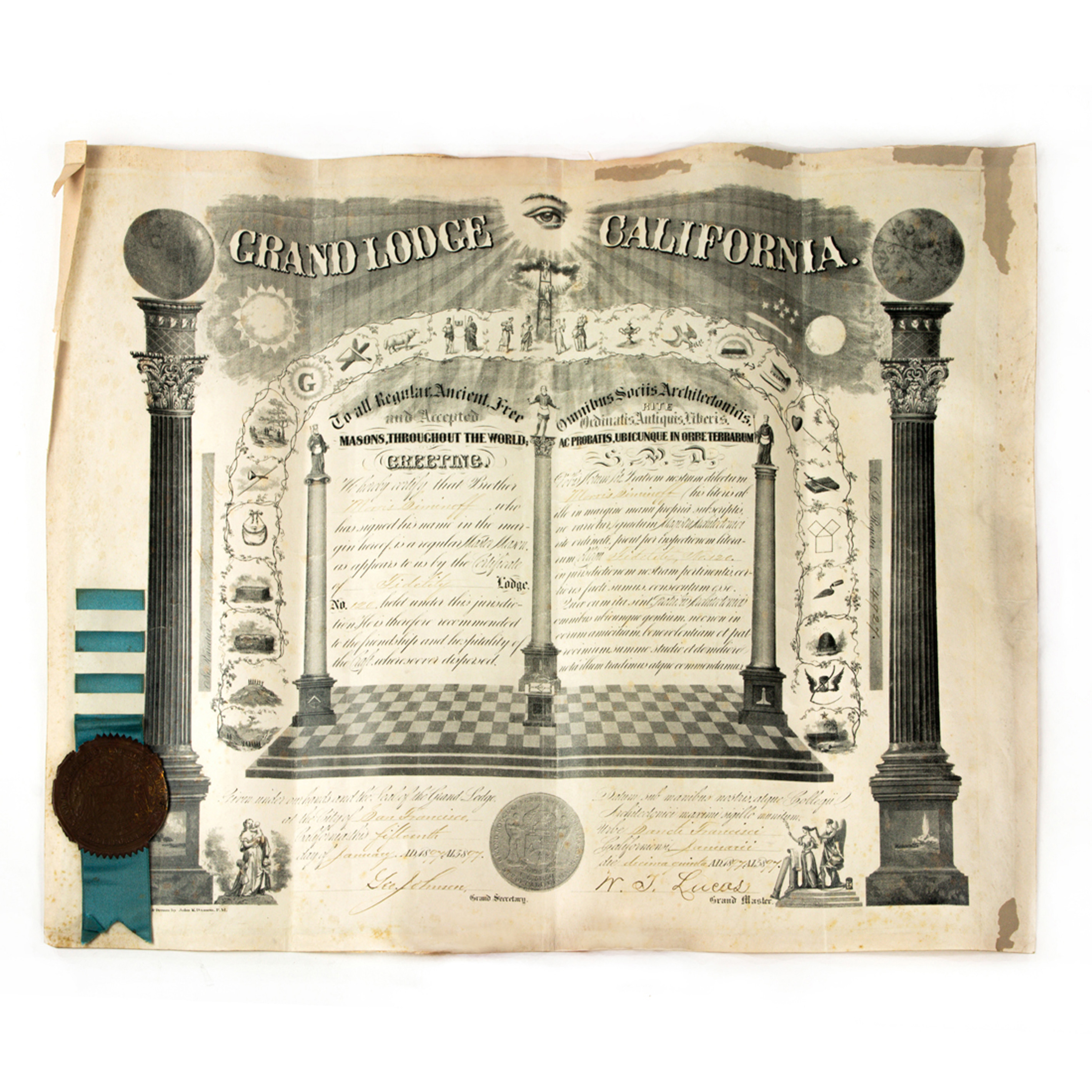 CALIFORNIA MASTER MASON'S GRAND
