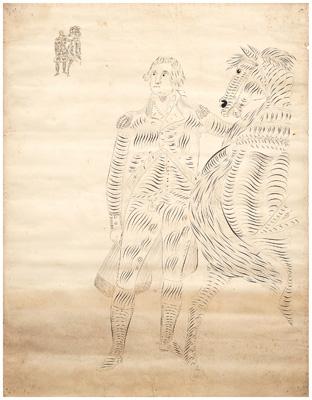 Calligraphy drawing of Washington