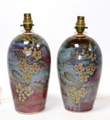 Calver Pottery, a pair of pottery