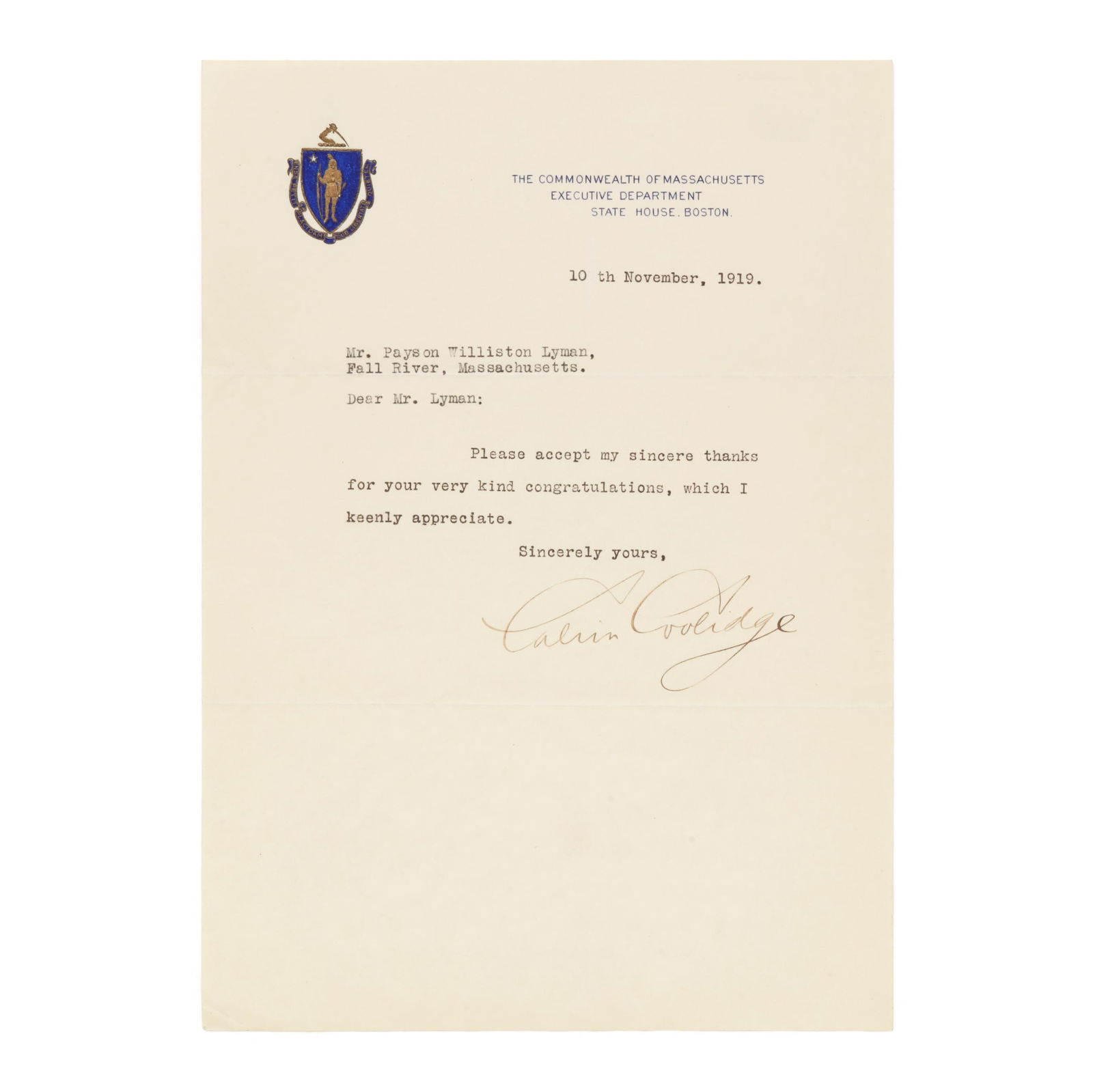 CALVIN COOLIDGE (1872-1933), 30TH
