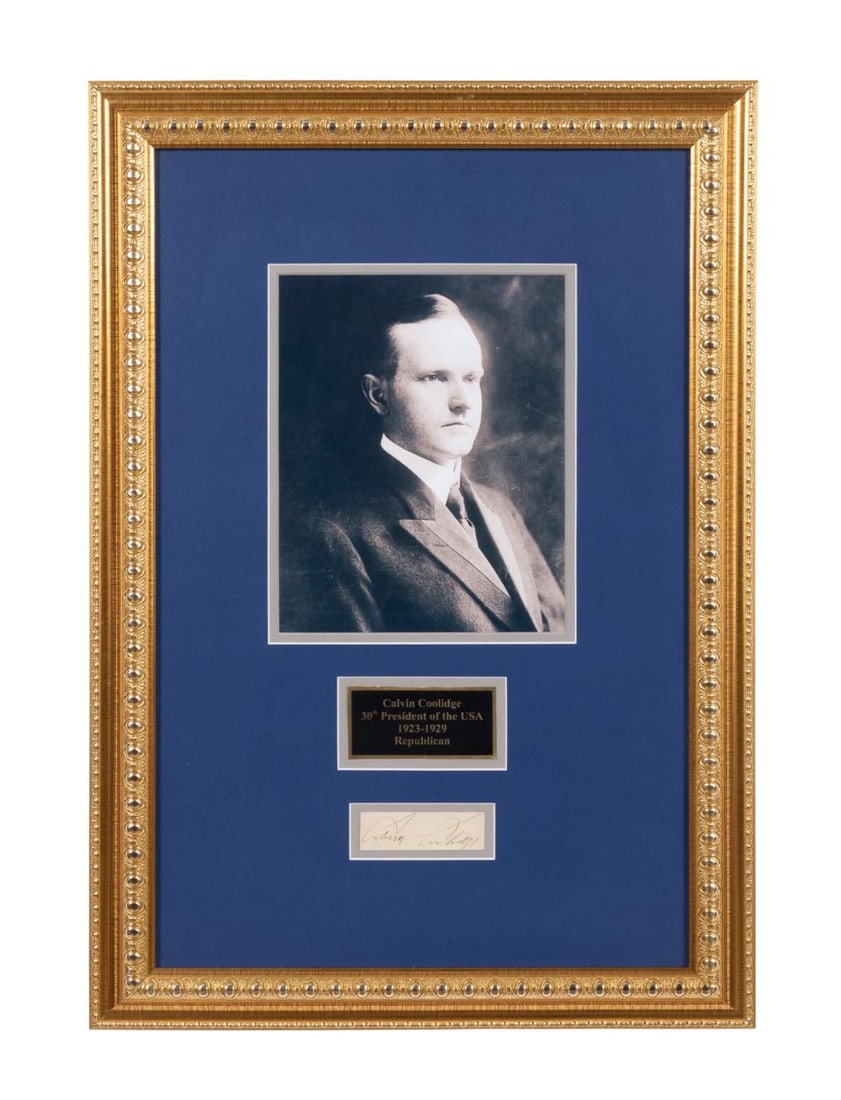 CALVIN COOLIDGE SIGNED CUT PIECE