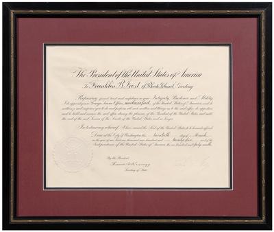 Calvin Coolidge signed document,