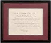 Calvin Coolidge signed documen
