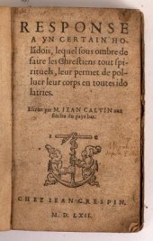 Calvin, Jean. Response a yn Ce
