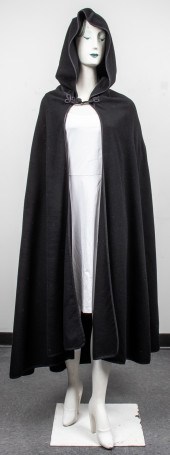 CALVIN KLEIN BLACK HOODED CAPE