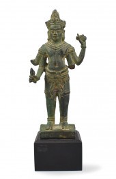 CAMBODIAN BRONZE BUDDHA FIGURE