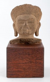 CAMBODIAN KHMER CARVED STONE B