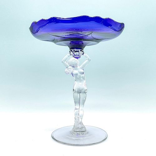 CAMBRIDGE COBALT CANDY COMPOTE DISH
