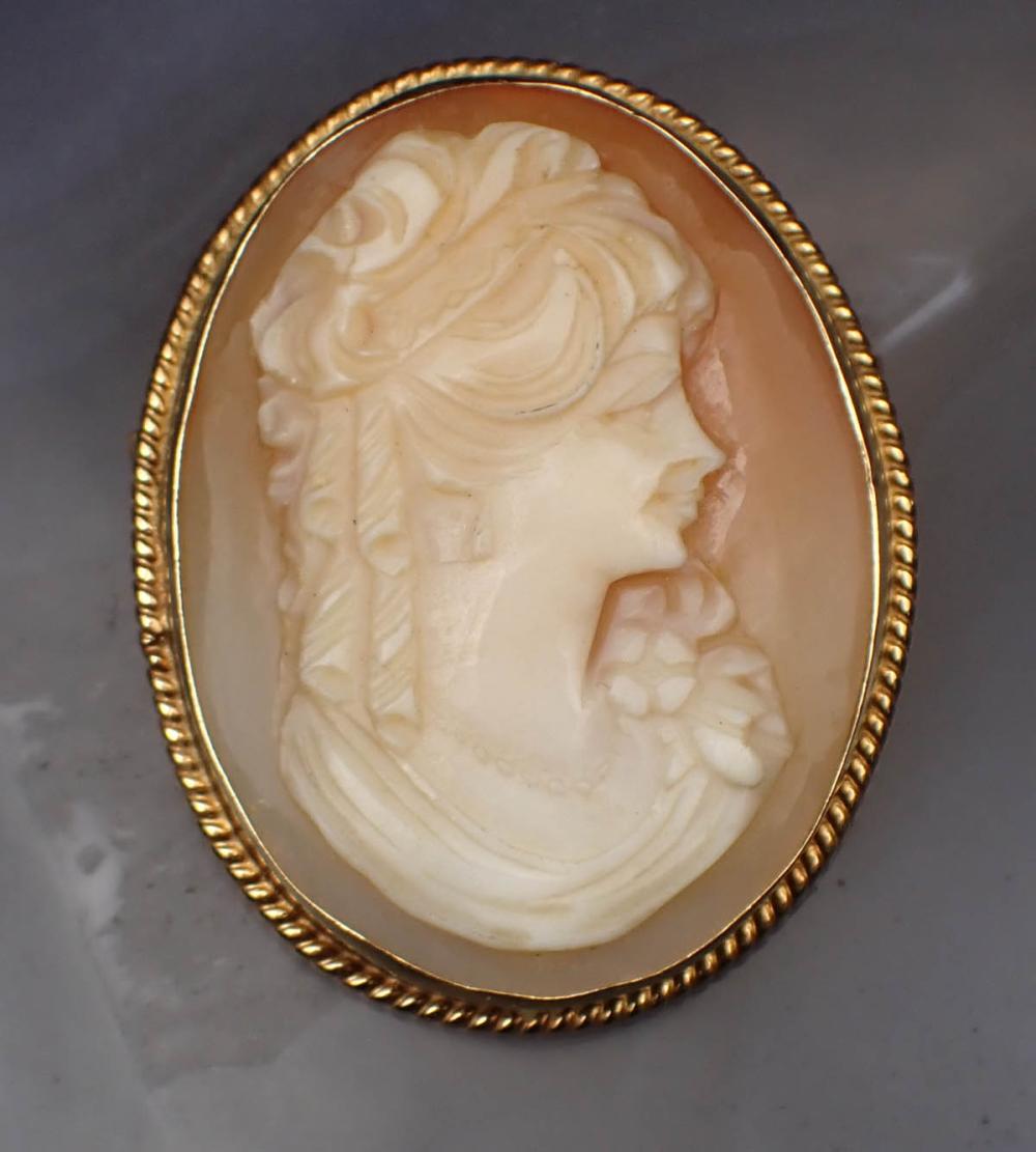 CAMEO AND FOURTEEN KARAT GOLD