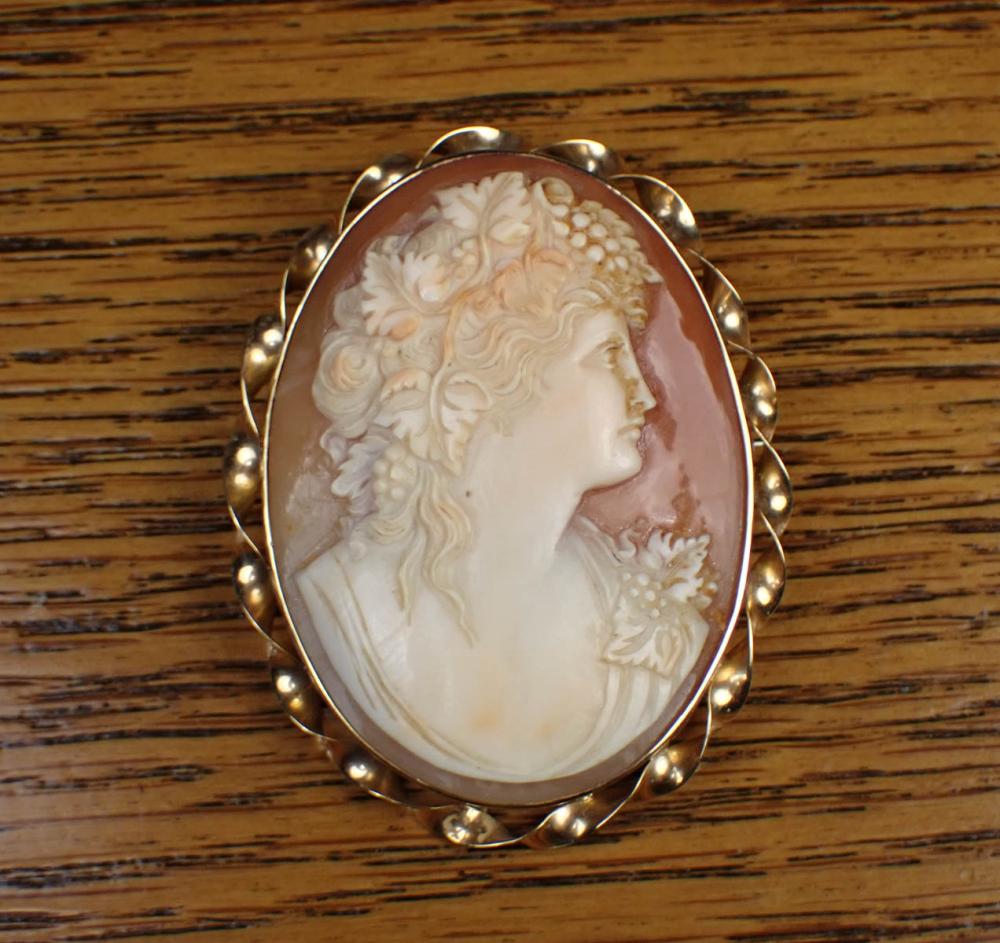CAMEO AND FOURTEEN KARAT GOLD