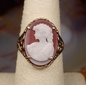 CAMEO AND YELLOW GOLD OPEN SCR