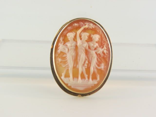 Cameo Brooch or Pendant Three