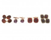 CAMEO CUFFLINKS, STAR RUBY, GA
