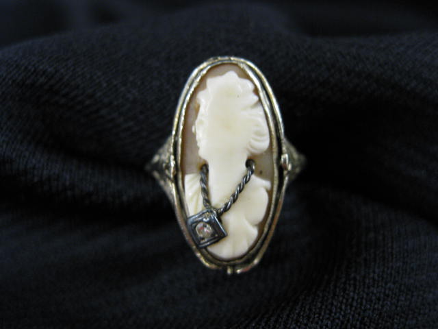 Cameo ''Flip'' Ring diamond & black