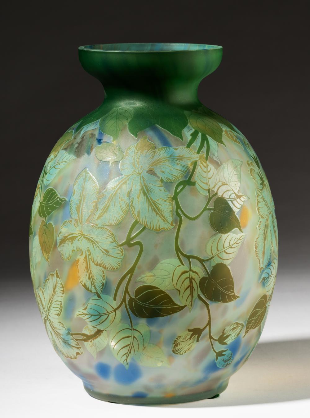 CAMEO GLASS FLORAL VASECameo