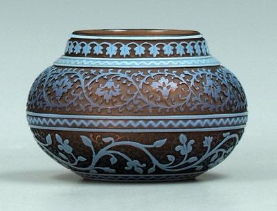 Cameo glass miniature bowl, bands