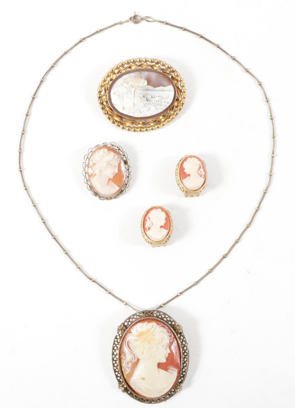 CAMEO JEWELRY 4PC GROUP: