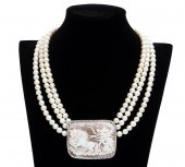 CAMEO, PEARL & 18K WG SITO NEC