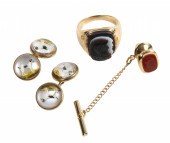 Cameo Ring, Intaglio Tie Pin a