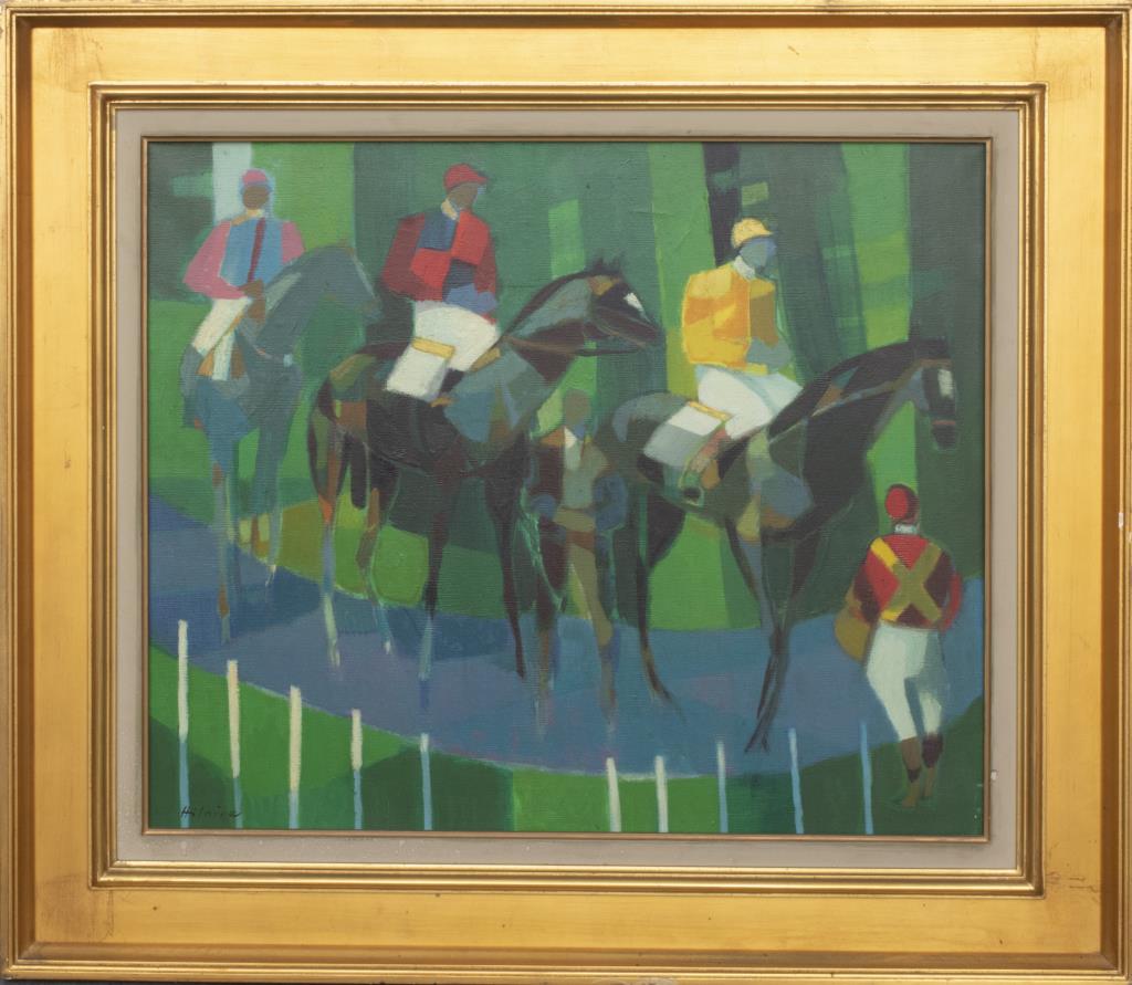 CAMILLE HILAIRE "PESAGE" OIL ON