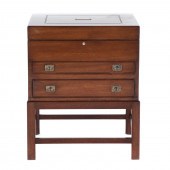 CAMPAIGN STYLE MAHOGANY SILVER