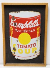 CAMPBELL'S SOUP METAL SIGN Cam