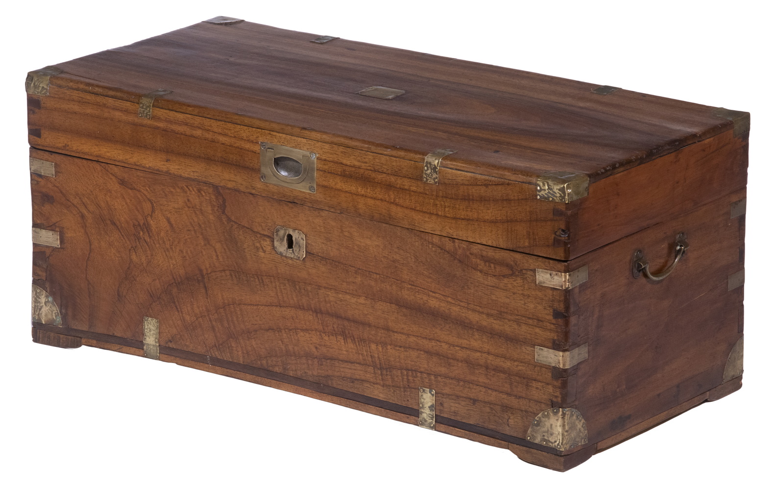 CAMPHOR WOOD CHEST 19th c. Brass