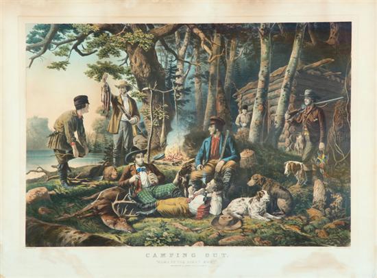 CAMPING OUT BY N. CURRIER. 