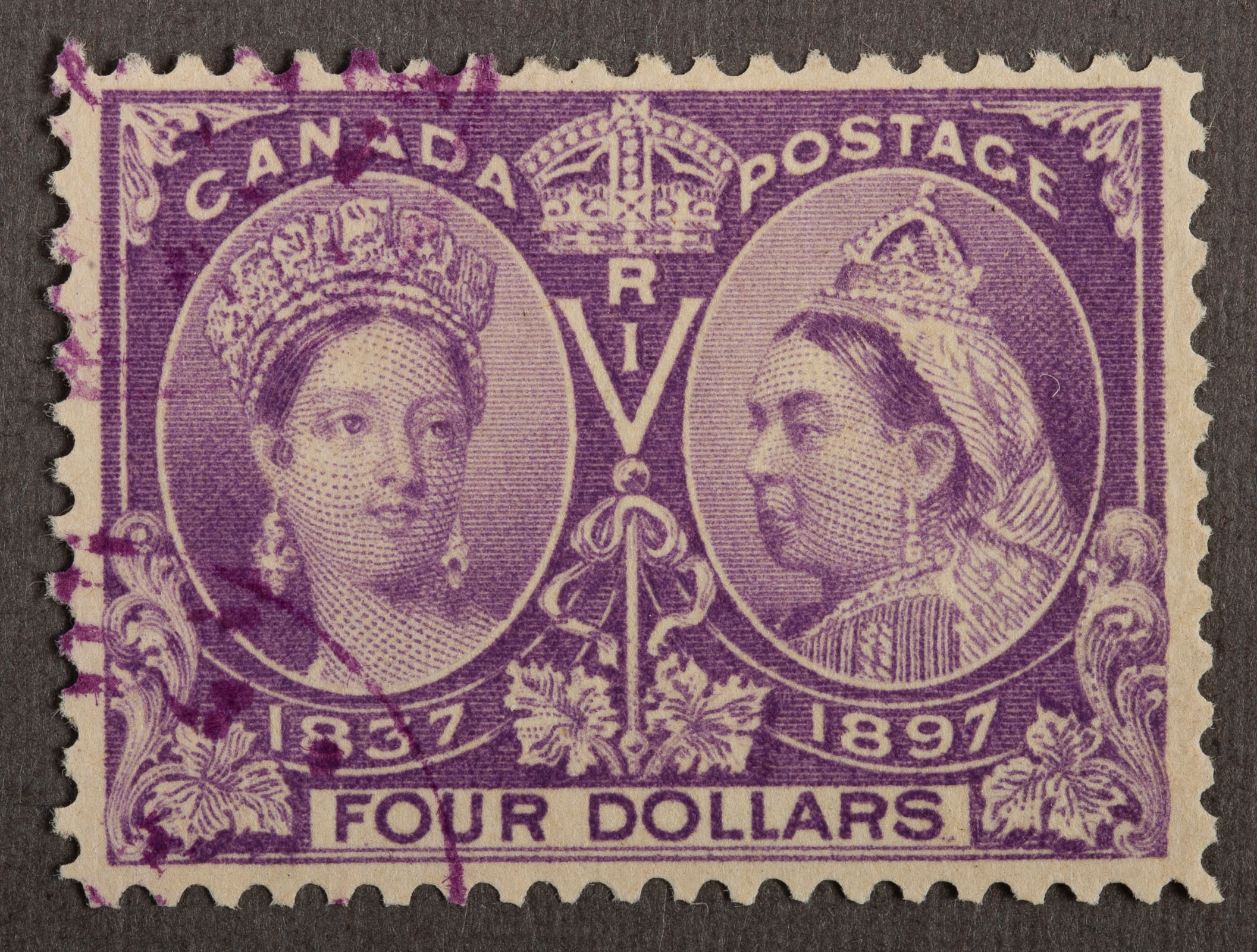 CANADA $4. POSTAGE STAMP, 1897