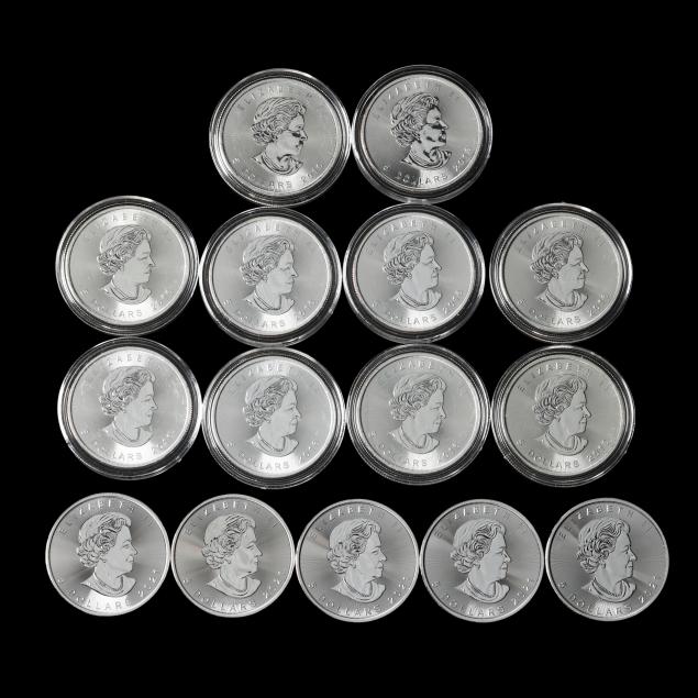 CANADA, FIFTEEN (15) BU ONE OUNCE