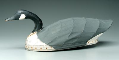 Canada goose decoy, canvas and