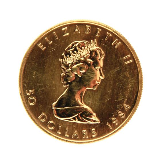 Canadian 1984 Gold Maple Leaf $50