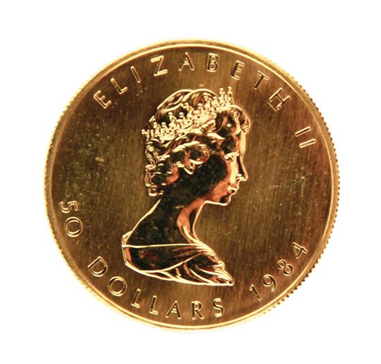 Canadian 1984 Gold Maple Leaf $50